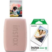 Resim Instax Mini Link 3 Pembe Akıllı Telefon Yazıcısı ve 10'lu Mini Film 
