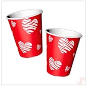 Resim Love Karton Bardak - 8 Adet 