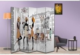 Resim Şehir Temalı Özel Tasarım Paravan Room Divider PRV1088, 180 x 180 