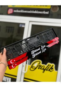 Resim Ay Yıldız Model İsime Özel Pleksi Plakalık 