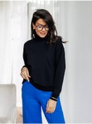 Resim Selteks Oversize Büyük Beden Kazak 144353192 Siyah 