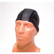 Resim Silikon Kaplamalı Kumaş Yüzücü Bonesi Siyah Yetişkin/çocuk Nabaiji Meridyendukkan Siyah 