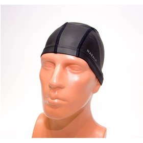 Resim Silikon Kaplamalı Kumaş Yüzücü Bonesi Siyah Yetişkin/çocuk Nabaiji Meridyendukkan Siyah 