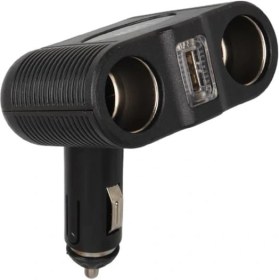 Resim Olesson 1646 12-24V Tek USB Girişli 100W Çiftli Araç Çakmak Çoklayıcı 