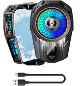 Resim wiks Telefon Soğutma Fanı Göstergeli Metal Soğutma Cep Telefonu Soğutucu Oyun Hızlandırıcı Kablolu 