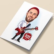 Resim Gitarist Karikatürlü Tebrik Kartı 