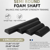 Resim Denge ve Destek Güç Antrenmanı için EPP Yarı Yuvarlak Köpük Şaft - Siyah, 4 Farklı Uzunluk (30.0cm/45.01cm, 59.99cm/89.99cm) 