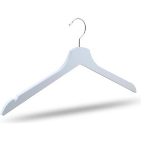 Resim Nyn Ahşap Askı Elbise Gömlek Askısı Beyaz Renk 38 Adet 