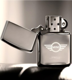 Resim Kişiye Özel Mini Benzinli Gümüş Gri Metal Çakmak 