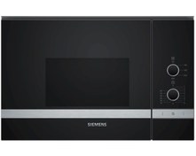 Resim Siemens BF520LMR0 iQ300 20 Lt Ankastre Mikrodalga Fırın 60 x 38 cm Inox Siyah 