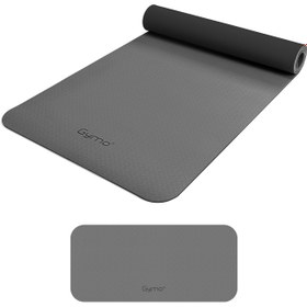 Resim Gymo Ekolojik 6mm TPE Yoga Matı Pilates Minderi Diz Dirsek Koruyucu Matlı Set Gri 
