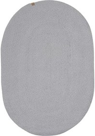 Resim Cool Halı Glenn 607 Gri Banyo Halısı Antre Hol Halısı Hasır Dokulu Oval Banyo Dekoratif Paspas Mutfak Halısı 