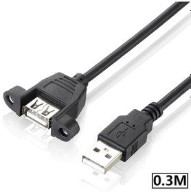 Resim 4884 Usb Dişi Erkek Panel Tipi Data Uzatma Kablosu 0.3M 30cm 