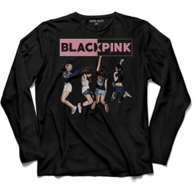 Resim Kendim Seçtim Black Pınk Blackpınk Kaset Müzik Güney Kore 4 Uzun Kollu Tişört Baskılı Çocuk T-shirt 