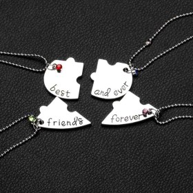 Resim Bff En Iyi Arkadaş 4'lü Kolye Best Friend Aksesuar Kolyesi 4 Kolye Bff Kolyeleri Aksesu 