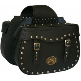 Resim MOTOANL Motosiklet Çanta Choper Model Çanta Siyah Cruiser Deri Yan Motorcu Çantası 