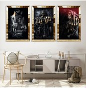 Resim Ölüm Meleği Gold Pleksili Mdf Tablo 