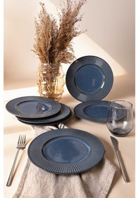 Resim Keramika Lapis Myra Pasta Tabağı 22 Cm 6 Adet Q08 Çok Renkli 