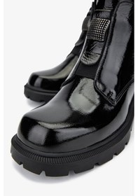 Resim Valmenti Kadın Hakiki Deri Siyah Rugan Casual Bot 322 2353905 Bn Bot Sk24-25 Sıyah Rgn Siyah Rugan 