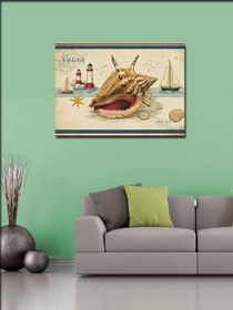 Resim Tablo Mega Kanvas Tablo Deniz Temalı Kartpostal YTCNVS503303, 50 x 70 