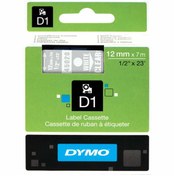 Resim Dymo 45020 Şeffaf/Beyaz D1 Yedek Şerit 12 MM X 7 M 