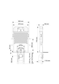 Resim Visam Slim 80 İki Kademeli Gömme Rezervuar krom Buton Krom 