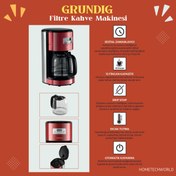 Resim Grundig 12 Fincan kapasiteli Filtre Kahve Makinesi 