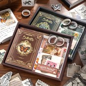 Resim Vintage Hediye Kutusu Öğrenci Hesap Kitabı Yüksek Değerli Defter INS Not Defteri Kelebek Malzeme Doğum Günü Hediyesi Seti El Hesap Kitabı Kısa Yazı Kitabı Bant Hayvan Malzemesi Kağıt Seti Arkadaşlara Doğum Günü Hediyeleri Verin 