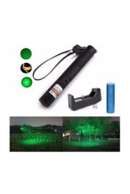 Resim MI&YU STORE Green Laser Yeşil Lazer Pointer Şarjlı Güçlü Yeşil Lazer Metal Kasa 