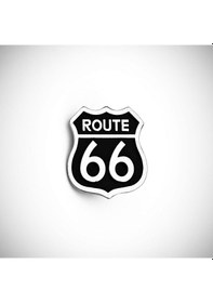 Resim Route 66 Motorcu Rozet Gümüş 