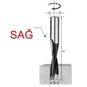 Resim Sedef Power Tools 6 mm Sağ Ahşap İşleme Cnc Makine Delici Uç 