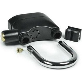 Resim Büro Ev Ofis Yazlık Bisikleti İçin Siyah Kare Güvenlikli Zincir Kilidi Yüksek Desibel Alarmlı Asma Kilit 