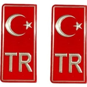 Resim Türkiye Bayrağı Plakalık Stickerı Tr Plaka Çıkartması Sticker 2li Set Glz00601866 1 Adet 