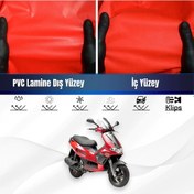 Resim Pıaggıo Runner 180 Motosiklet Brandası Su Geçirmez Branda Kırmızı Branda Motor Branda M 