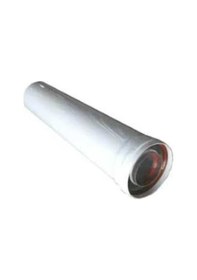 Resim Demirdöküm Uyumlu Hermetik Şofben Baca Uzatması 100 Cm Logolu 