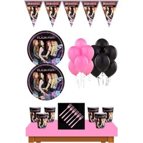 Resim Blackpink Parti Malzemeleri 8 Kişilik Blackpink Doğum Günü Süsler 