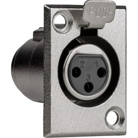 Resim BK Teknoloji Panel Montajlı 3 Pin Xlr Dişi Şase Konnektör 