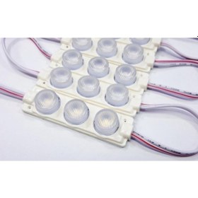 Resim 12 Volt 3’lü Lensli 3 Watt 3030 Reklamcı Modül Gün Işığı - 10 Adet 