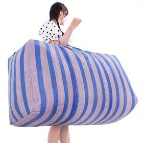 Resim Ekstra Büyük Ağır Hizmet Tipi Taşıma Çantası Fermuarlı & Saplı - 75/100/120/160/230L, Yatak Odası, Dolap, Gardırop Düzenleme ve Seyahat Gereçleri için Dokumasız Depolama Kabı 