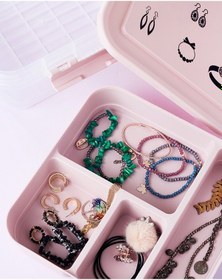 Resim Bijuteri Mücevher Kutusu - Çok Amaçlı Bölmeli Takı Saklama Kutusu Çok Renkli 