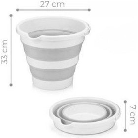 Resim Ahir Ticaret Katlanabilir 3'Lü Banyo Seti Gri 