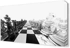 Resim Dekoratif Satranç Takımı Tablosu - 105x70 
