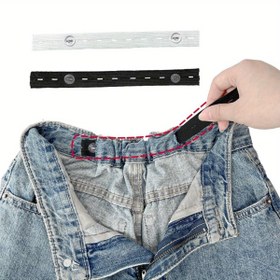 Resim 6'lı Paket Ayarlanabilir Bel Daraltıcı Kotlar, Elastik Pantolon Düğme Uzatıcısı, Erkekler ve Kadınlar İçin Dikişsiz Anında Bel Daraltıcı 