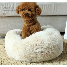 Resim Mengtuo Kış Yeni Yuvarlak Peluş Sıcak Köpek Pedi M Boyutu Büyük Kırmızı 50 X 50 Cm Gi 