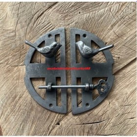Resim Dmr Pirinç Antik Dekoratif Kilit Kuşlu Ahşap Kapı Kilidi Oksit Siyah 15cm 15cm 
