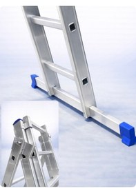 Resim Ege Akrobat 3x2m 6 M Sürgülü A Tipi 18 Basamak Alüminyum Merdiven Sat Tipi Elektrikçi & Tadilat Merdiveni 