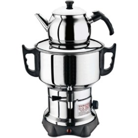 Resim Gri Büyük Sade Semaver, Estetik ve Kullanışlı Ev Dekoru Ürünü 