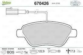 Resim Fiat Palio 1.2 8V Ön Fren Balatası VALEO Marka 55174420 