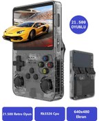 Resim R36S Ips EKRAN\u002F21.500 OYUN\u002F3.500MAH\u002F64GB Hafıza\u002F3.5 Inç Ekran\u002Fretro Atari Gampad Oyun Konsolu 
