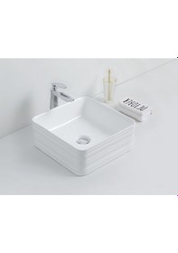 Resim Paluci Arte Beyaz Kare Lavabo 